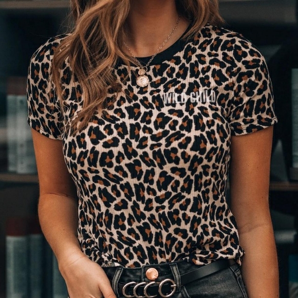 Sadie & Sage Tops - SADIE&SAGE wild child leopard crop top